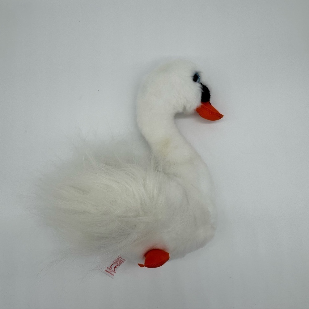 Ty Gracie Stuffed Swan - White and Orange